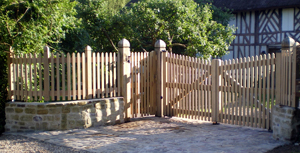 portail - palissade bois